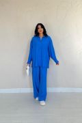 Saks Alice Gömlek Ve Bol Kesim Pantolon Takım resmi
